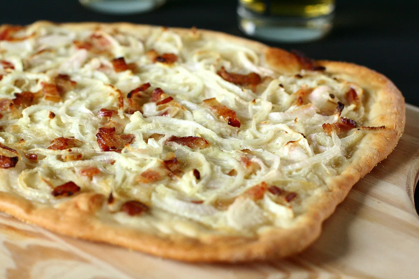 A Flammekueche, a speciality from Alsace