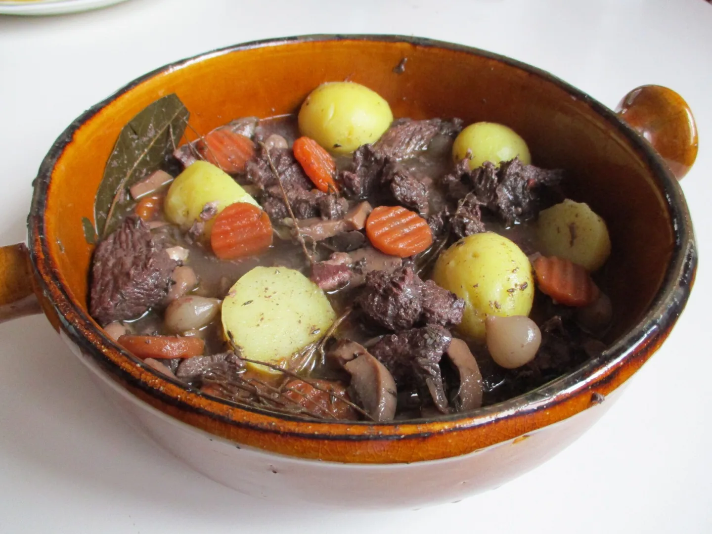 Provençal daube with meat and vegetables.