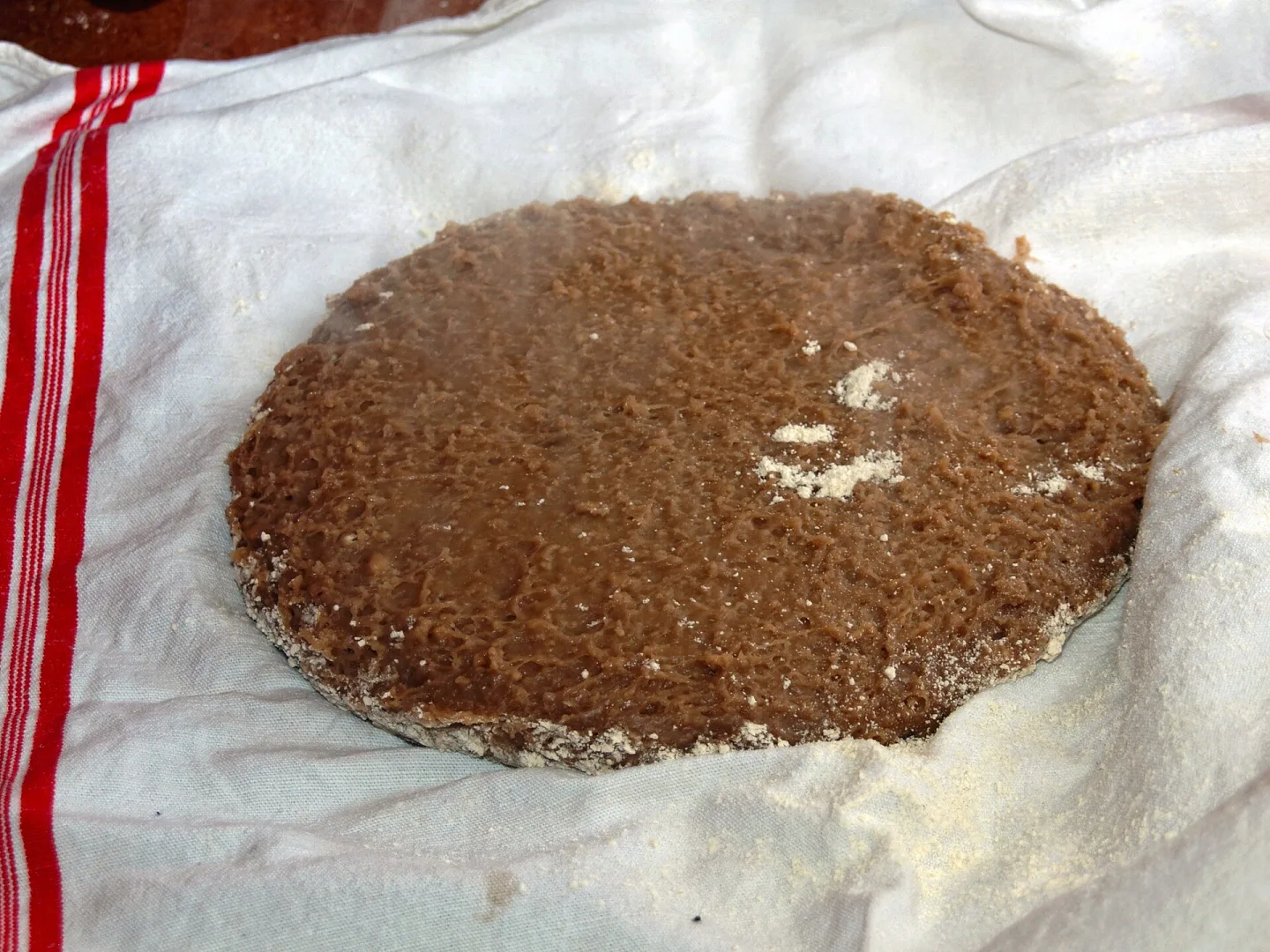 Corsican chestnut-flour pulenda ready for serving.
